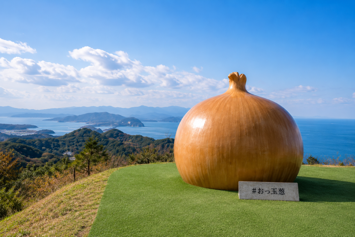 statue oignon ile awaji