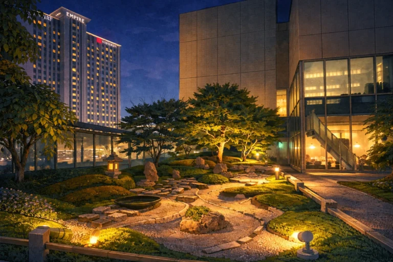 ville d'osaka la nuit version ghibli